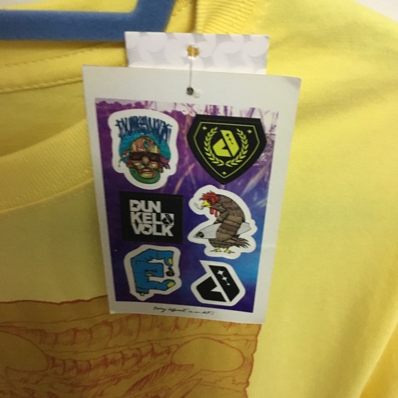 Dunkelvolk Large Yellow Comic T-Shirt NWT - Picture 4 of 5